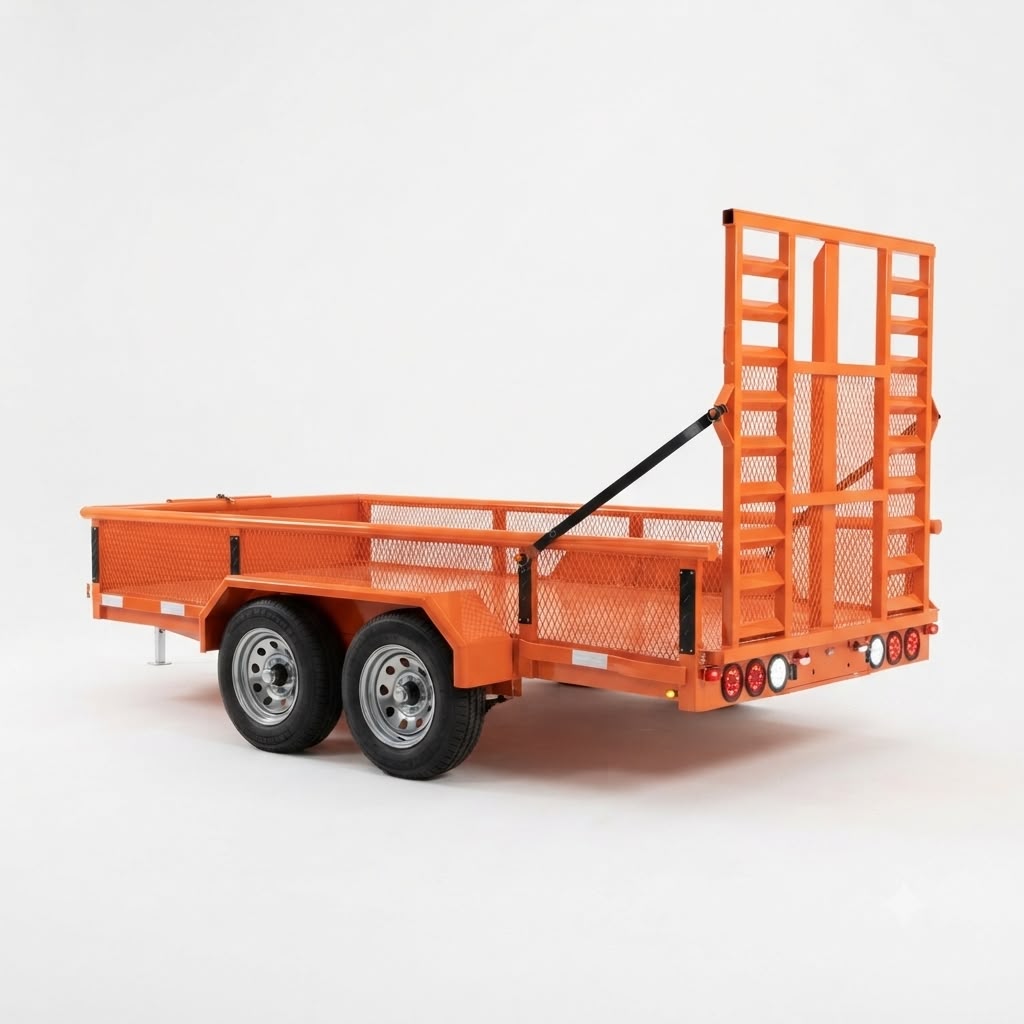 Carro Westland personalizado color naranjo con rampa trasera